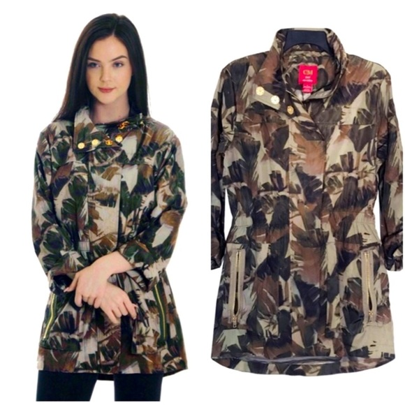 Milano Jackets & Blazers - New! Ciao Milano Tess Camouflage Women's Raincoat Trench Jacket